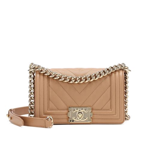 chanel boy bag caviar beige|BOY CHANEL .